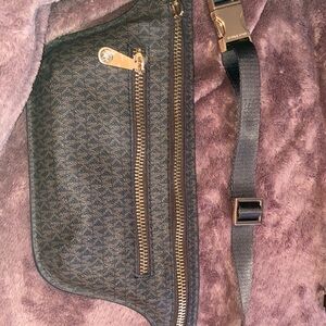 Michael Kors Black and Brown Belt Bag